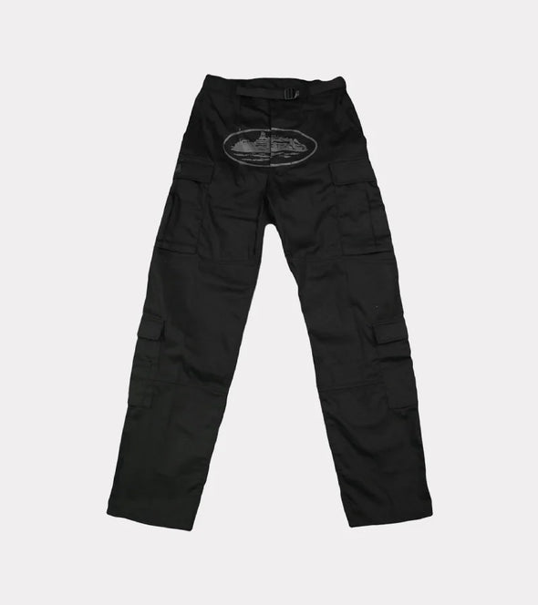 Corteiz Guerillaz Cargos Triple Noir