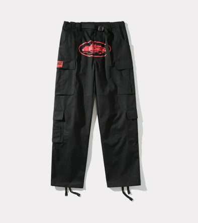 Corteiz Purp Guerillaz Cargos Noir/Rouge